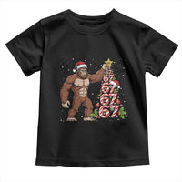 Bigfoot Christmas Tree 67 Toddler T Shirt Holiday Six Seven Meme Brainrot Gift - Wonder Print Shop