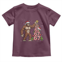 Bigfoot Christmas Tree 67 Toddler T Shirt Holiday Six Seven Meme Brainrot Gift - Wonder Print Shop