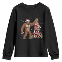 Bigfoot Christmas Tree 67 Youth Sweatshirt Holiday Six Seven Meme Brainrot Gift - Wonder Print Shop
