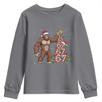 Bigfoot Christmas Tree 67 Youth Sweatshirt Holiday Six Seven Meme Brainrot Gift - Wonder Print Shop