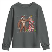 Bigfoot Christmas Tree 67 Youth Sweatshirt Holiday Six Seven Meme Brainrot Gift - Wonder Print Shop