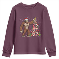 Bigfoot Christmas Tree 67 Youth Sweatshirt Holiday Six Seven Meme Brainrot Gift - Wonder Print Shop