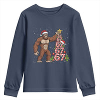 Bigfoot Christmas Tree 67 Youth Sweatshirt Holiday Six Seven Meme Brainrot Gift - Wonder Print Shop