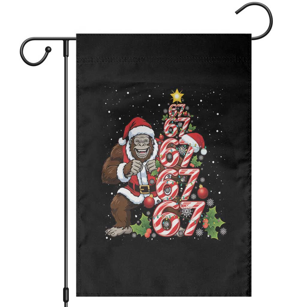 Trending Six Seven Meme Bigfoot Christmas Tree Garden Flag Holiday Gift - Wonder Print Shop