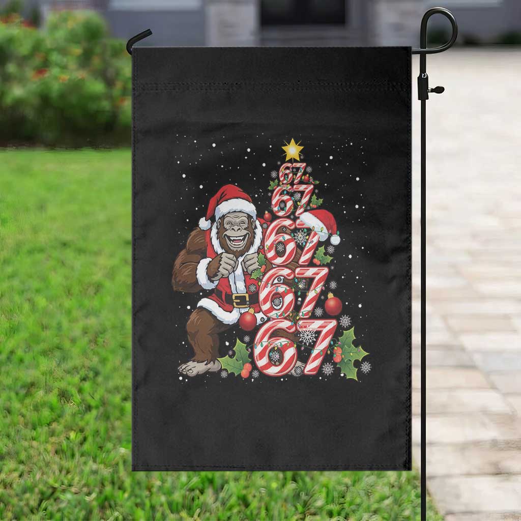 Trending Six Seven Meme Bigfoot Christmas Tree Garden Flag Holiday Gift - Wonder Print Shop
