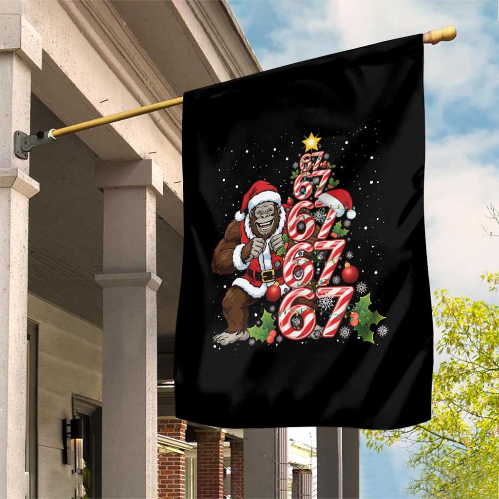 Trending Six Seven Meme Bigfoot Christmas Tree Garden Flag Holiday Gift - Wonder Print Shop