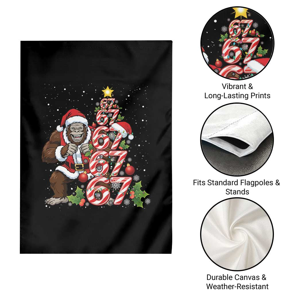 Trending Six Seven Meme Bigfoot Christmas Tree Garden Flag Holiday Gift - Wonder Print Shop