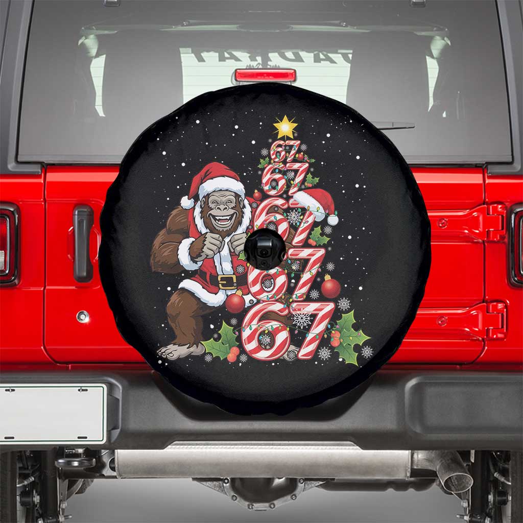 Trending Six Seven Meme Bigfoot Christmas Tree Spare Tire Cover Holiday Gift - Wonder Print Shop