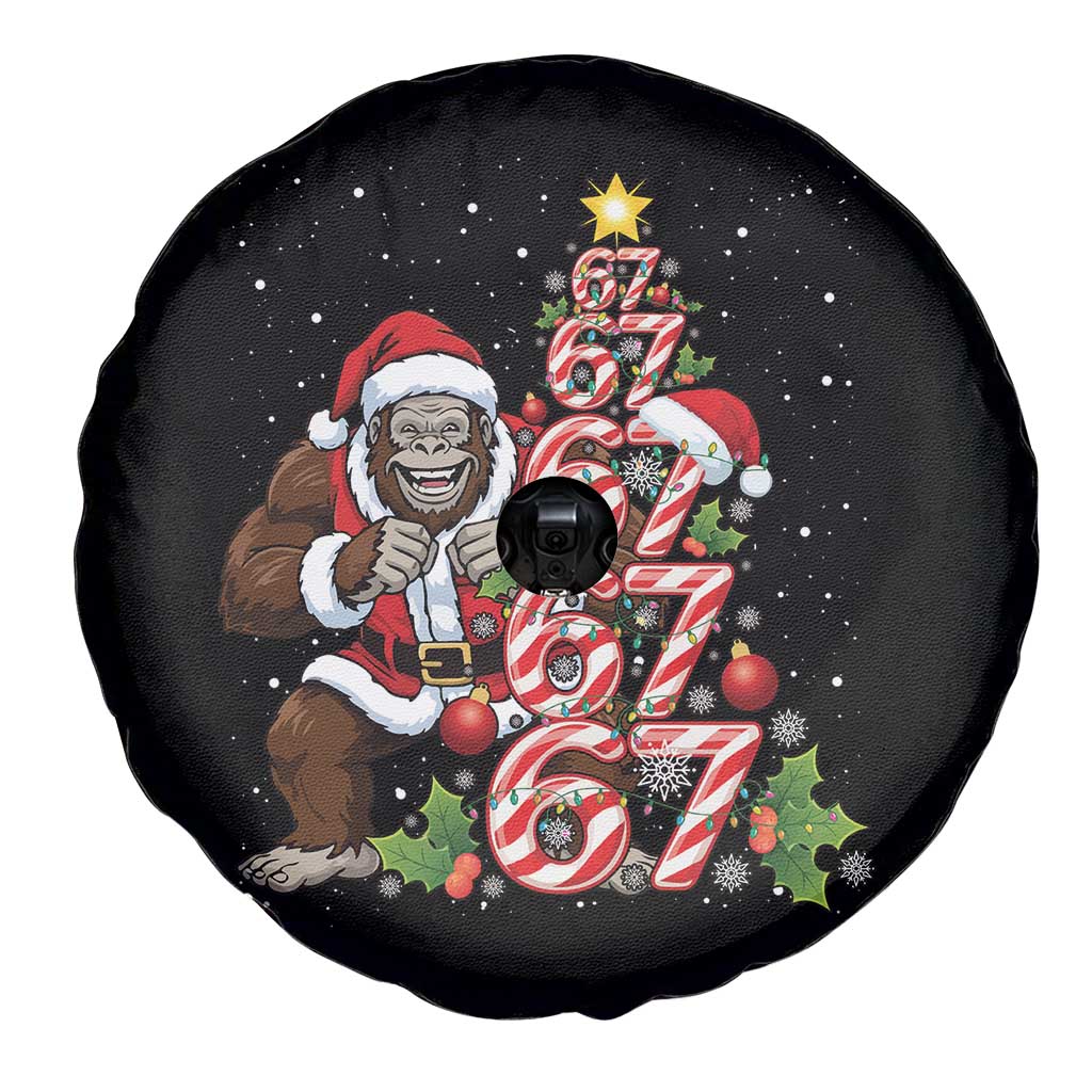 Trending Six Seven Meme Bigfoot Christmas Tree Spare Tire Cover Holiday Gift - Wonder Print Shop