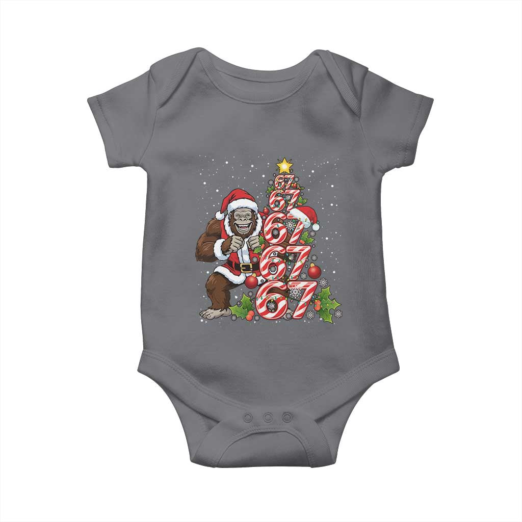 Trending Six Seven Meme Bigfoot Christmas Tree Baby Onesie Holiday Gift - Wonder Print Shop