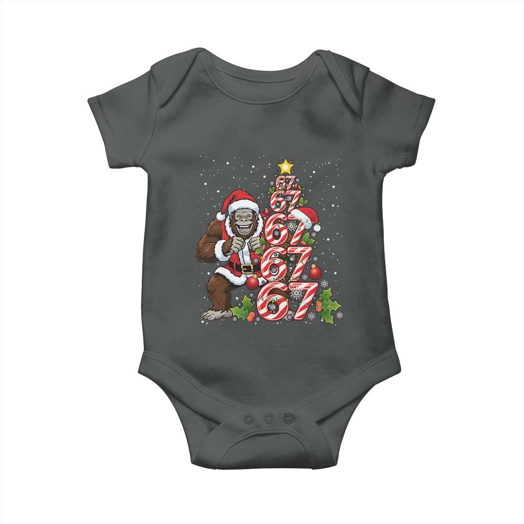 Trending Six Seven Meme Bigfoot Christmas Tree Baby Onesie Holiday Gift - Wonder Print Shop