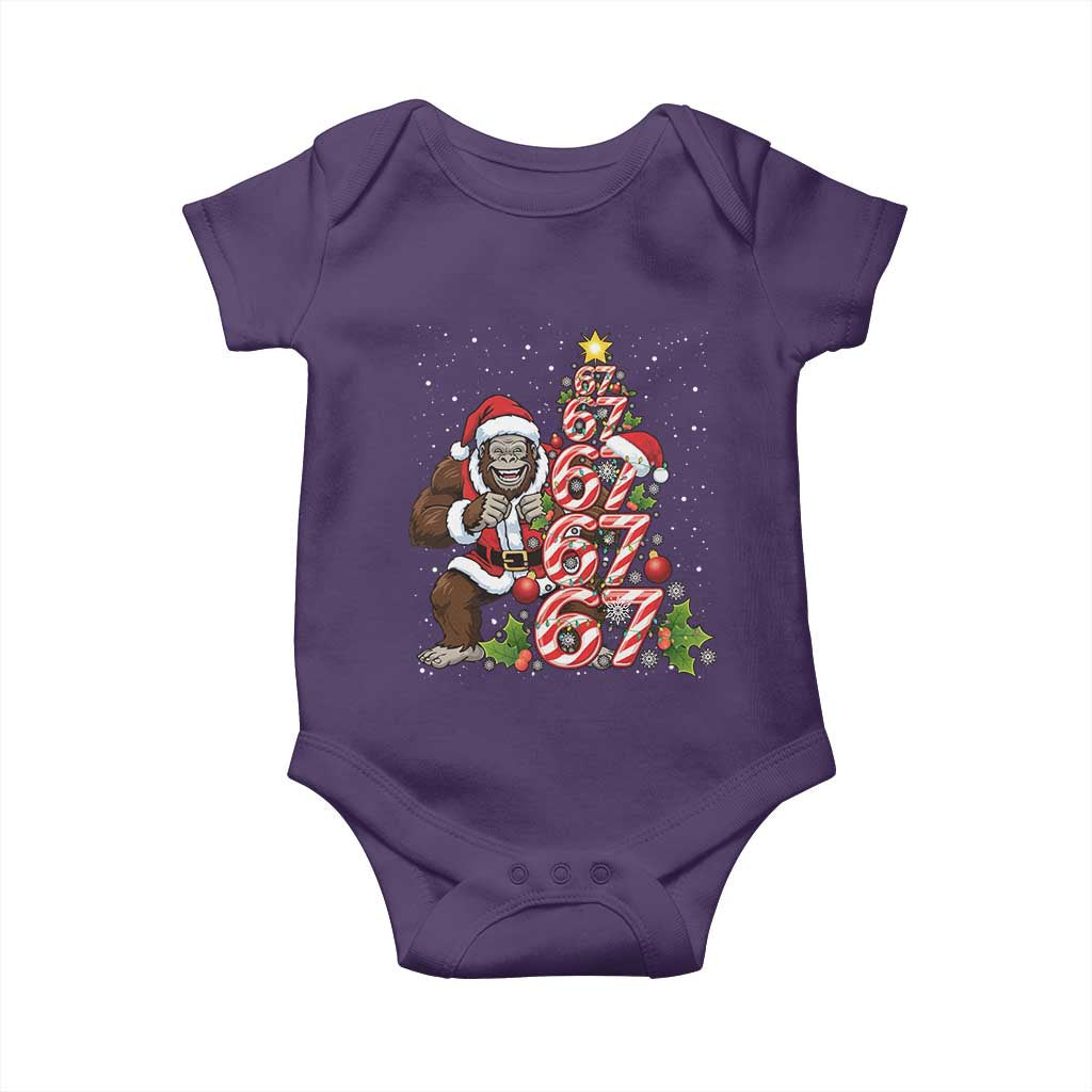 Trending Six Seven Meme Bigfoot Christmas Tree Baby Onesie Holiday Gift - Wonder Print Shop