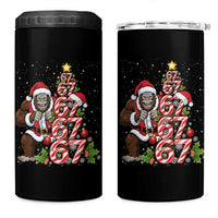 Trending Six Seven Meme Bigfoot Christmas Tree 4 in 1 Can Cooler Tumbler Holiday Gift - Wonder Print Shop