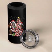 Trending Six Seven Meme Bigfoot Christmas Tree 4 in 1 Can Cooler Tumbler Holiday Gift - Wonder Print Shop