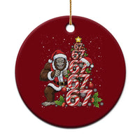 Trending Six Seven Meme Bigfoot Christmas Tree Ceramic Ornament Holiday Gift - Wonder Print Shop