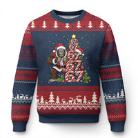 Trending Six Seven Meme Bigfoot Xmas Tree Ugly Christmas Sweater Holiday Gift - Wonder Print Shop