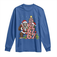 Trending Six Seven Meme Bigfoot Christmas Tree Long Sleeve Shirt Holiday Gift - Wonder Print Shop