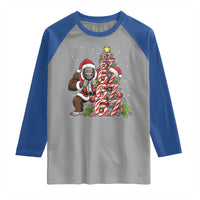 Trending Six Seven Meme Bigfoot Christmas Tree Raglan Shirt Holiday Gift - Wonder Print Shop