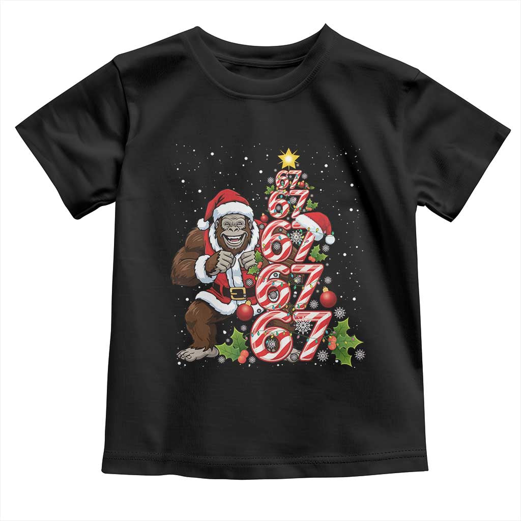 Trending Six Seven Meme Bigfoot Christmas Tree Toddler T Shirt Holiday Gift - Wonder Print Shop