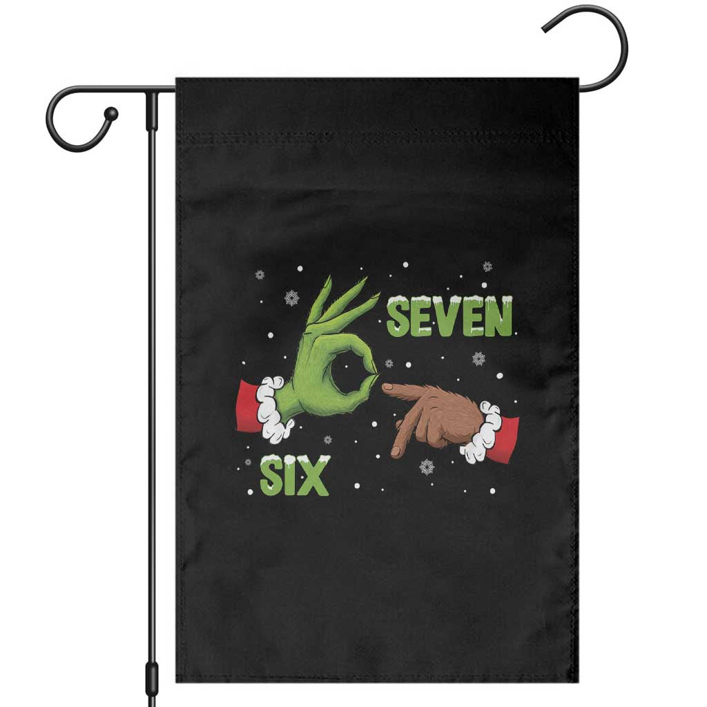 Funny Green And Bigfoot Six Seven Meme Garden Flag Christmas Trend Gift - Wonder Print Shop