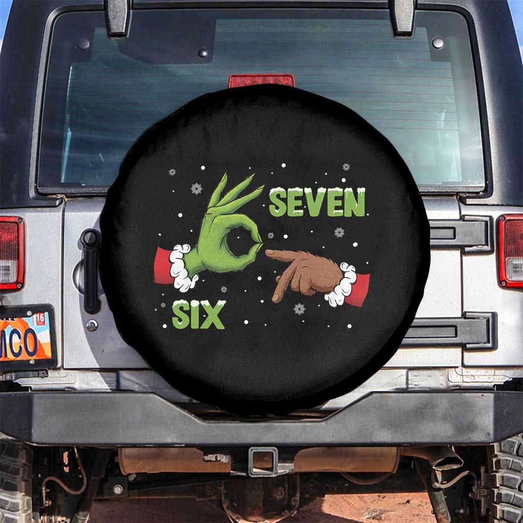 Funny Green And Bigfoot Six Seven Meme Spare Tire Cover Christmas Trend Gift - Wonder Print Shop