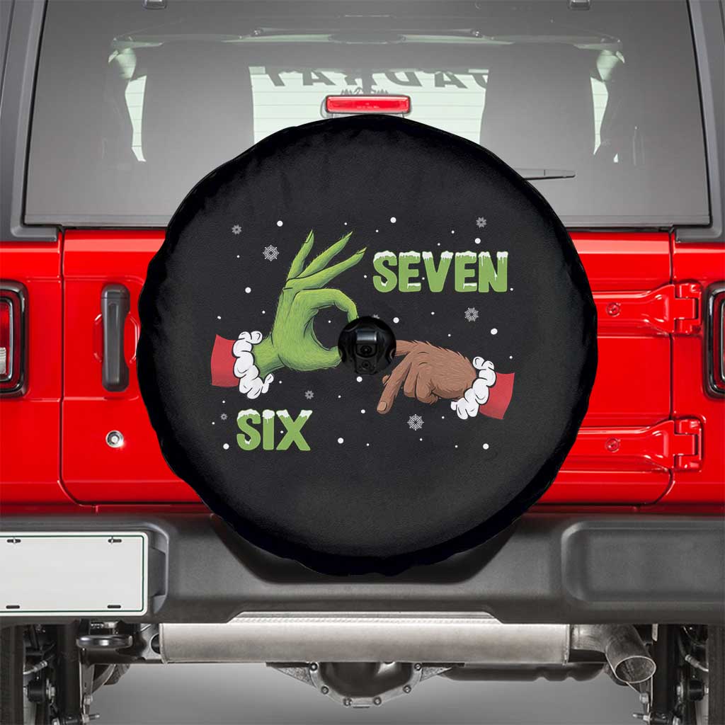 Funny Green And Bigfoot Six Seven Meme Spare Tire Cover Christmas Trend Gift - Wonder Print Shop