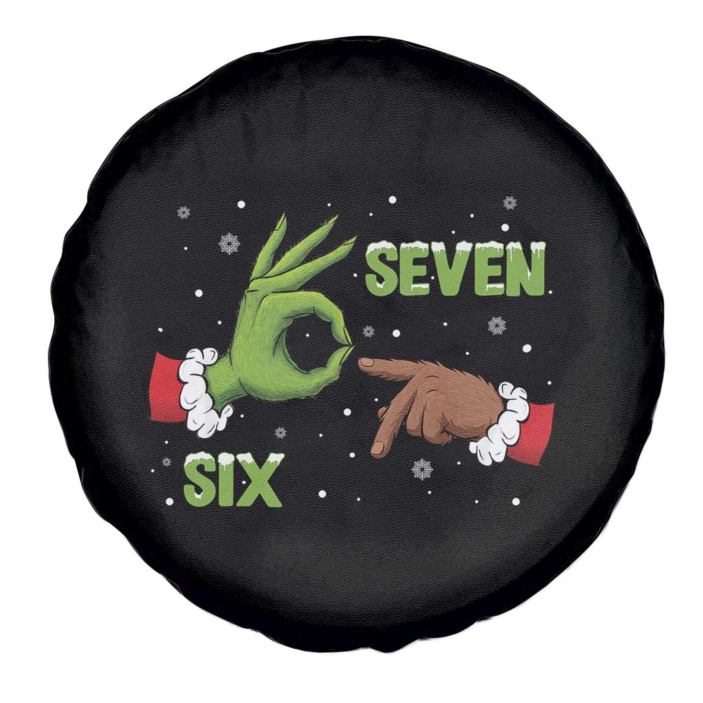 Funny Green And Bigfoot Six Seven Meme Spare Tire Cover Christmas Trend Gift - Wonder Print Shop