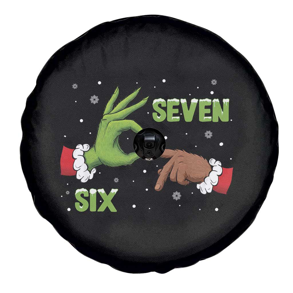 Funny Green And Bigfoot Six Seven Meme Spare Tire Cover Christmas Trend Gift - Wonder Print Shop