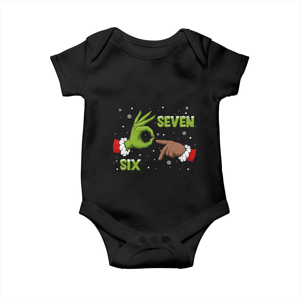Funny Green And Bigfoot Six Seven Meme Baby Onesie Christmas Trend Gift - Wonder Print Shop