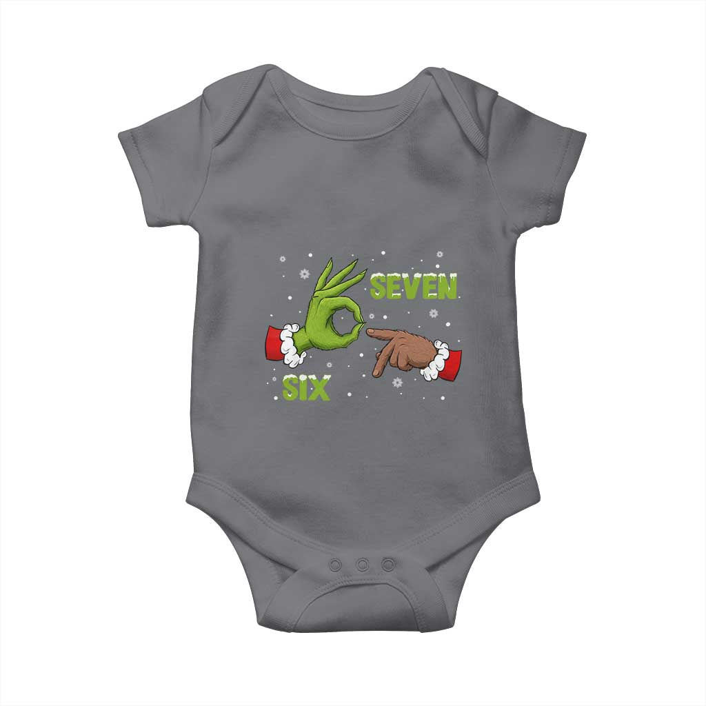 Funny Green And Bigfoot Six Seven Meme Baby Onesie Christmas Trend Gift - Wonder Print Shop