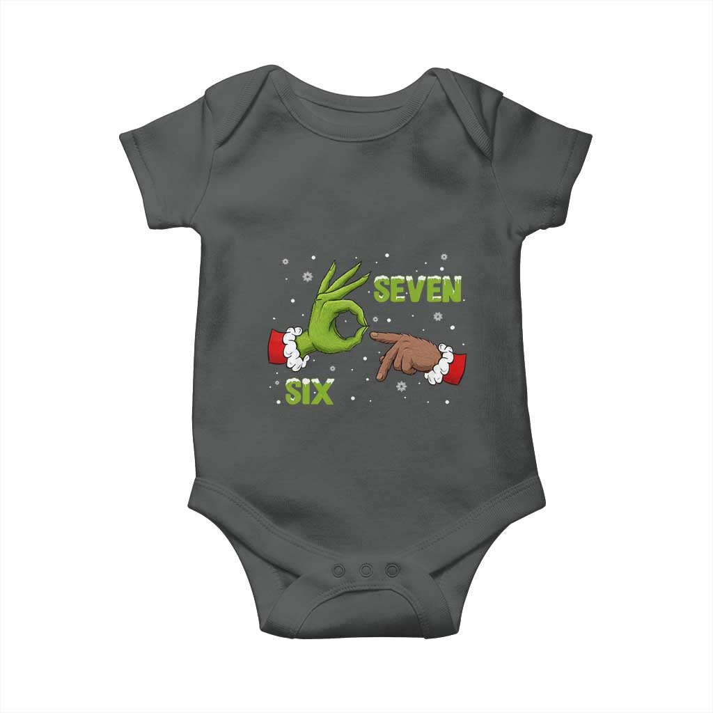 Funny Green And Bigfoot Six Seven Meme Baby Onesie Christmas Trend Gift - Wonder Print Shop