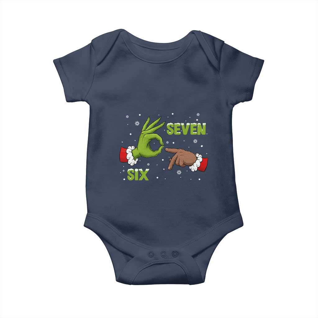 Funny Green And Bigfoot Six Seven Meme Baby Onesie Christmas Trend Gift - Wonder Print Shop