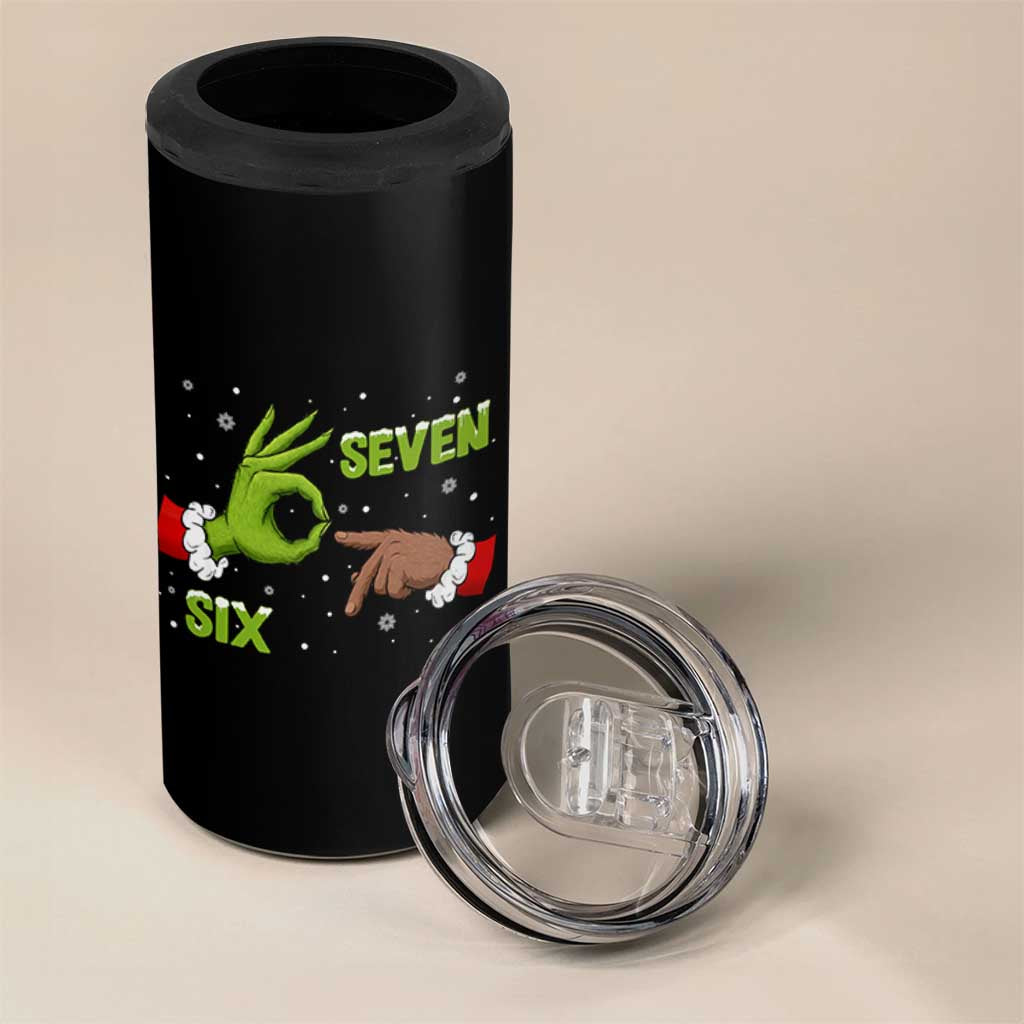 Funny Green And Bigfoot Six Seven Meme 4 in 1 Can Cooler Tumbler Christmas Trend Gift - Wonder Print Shop
