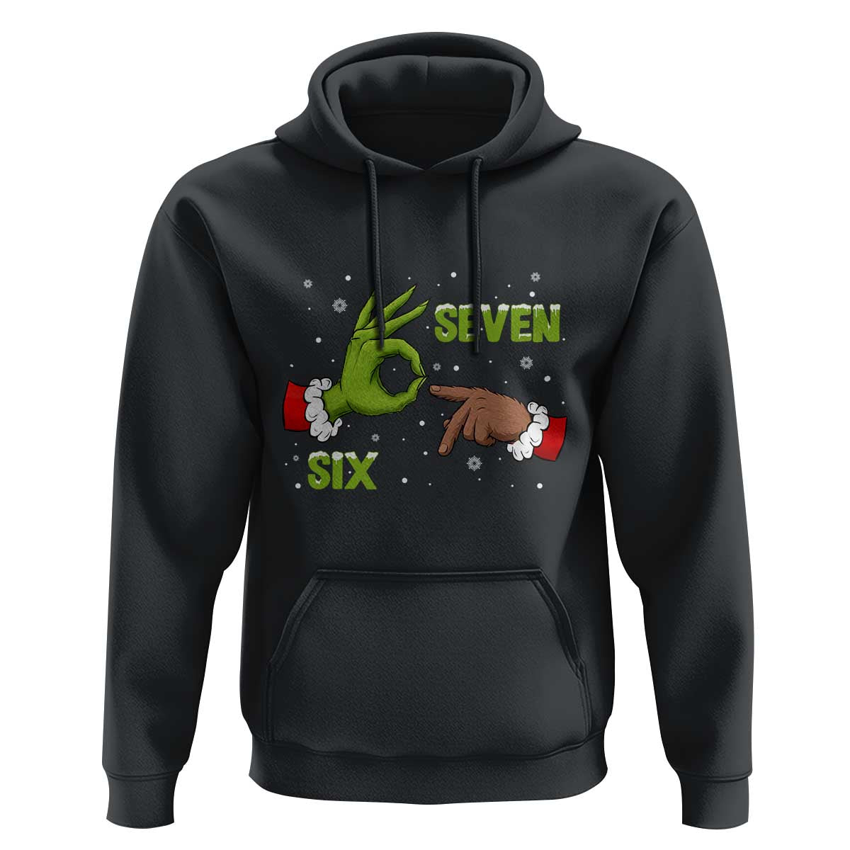Funny Green And Bigfoot Six Seven Meme Hoodie Christmas Trend Gift - Wonder Print Shop