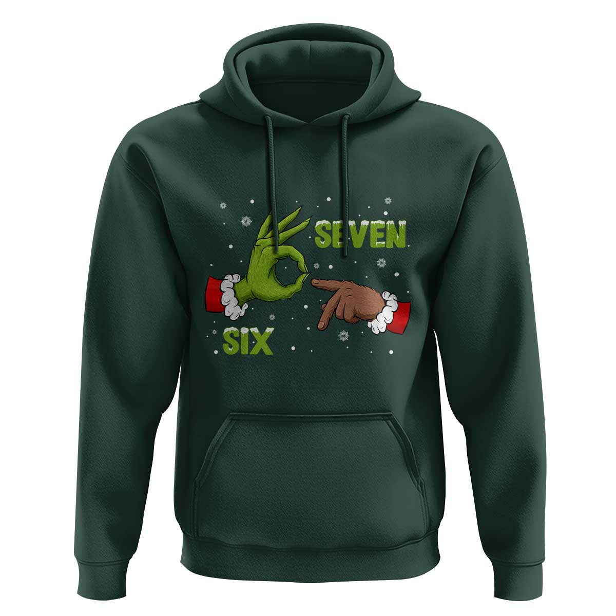 Funny Green And Bigfoot Six Seven Meme Hoodie Christmas Trend Gift - Wonder Print Shop