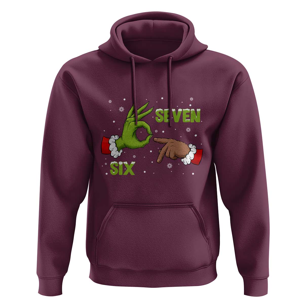 Funny Green And Bigfoot Six Seven Meme Hoodie Christmas Trend Gift - Wonder Print Shop