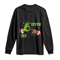 Funny Green And Bigfoot Six Seven Meme Long Sleeve Shirt Christmas Trend Gift - Wonder Print Shop
