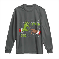 Funny Green And Bigfoot Six Seven Meme Long Sleeve Shirt Christmas Trend Gift - Wonder Print Shop