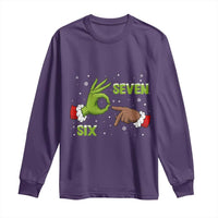 Funny Green And Bigfoot Six Seven Meme Long Sleeve Shirt Christmas Trend Gift - Wonder Print Shop