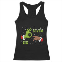 Funny Green And Bigfoot Six Seven Meme Racerback Tank Top Christmas Trend Gift - Wonder Print Shop
