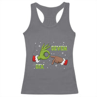 Funny Green And Bigfoot Six Seven Meme Racerback Tank Top Christmas Trend Gift - Wonder Print Shop