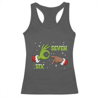 Funny Green And Bigfoot Six Seven Meme Racerback Tank Top Christmas Trend Gift - Wonder Print Shop