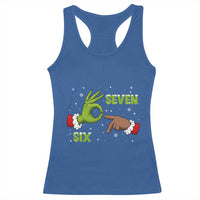 Funny Green And Bigfoot Six Seven Meme Racerback Tank Top Christmas Trend Gift - Wonder Print Shop