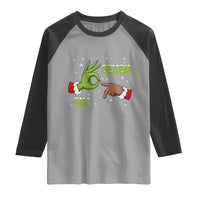 Funny Green And Bigfoot Six Seven Meme Raglan Shirt Christmas Trend Gift - Wonder Print Shop