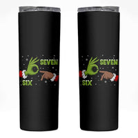 Funny Green And Bigfoot Six Seven Meme Skinny Tumbler Christmas Trend Gift - Wonder Print Shop