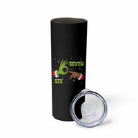Funny Green And Bigfoot Six Seven Meme Skinny Tumbler Christmas Trend Gift - Wonder Print Shop