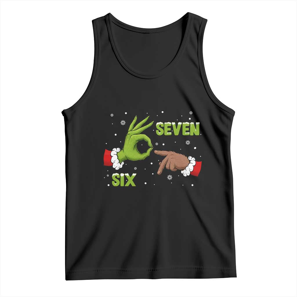 Funny Green And Bigfoot Six Seven Meme Tank Top Christmas Trend Gift - Wonder Print Shop