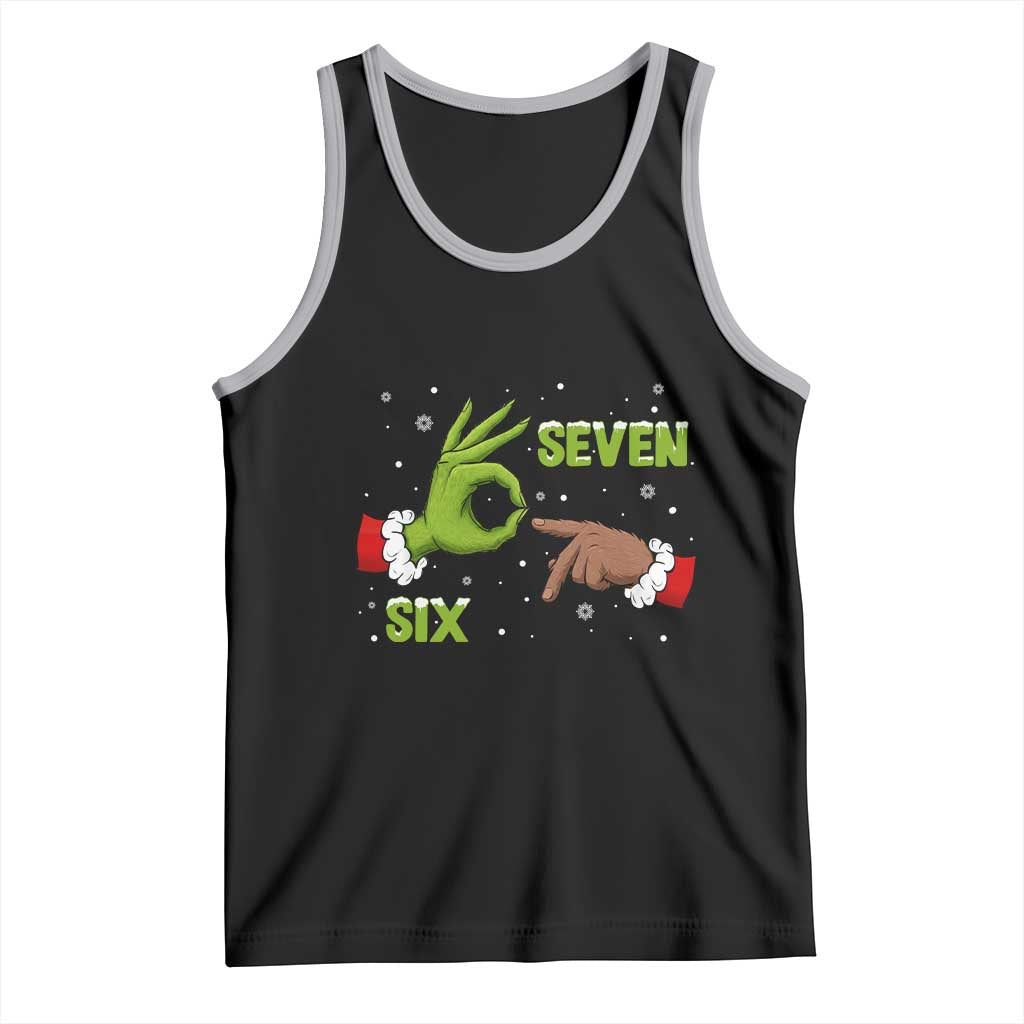 Funny Green And Bigfoot Six Seven Meme Tank Top Christmas Trend Gift - Wonder Print Shop