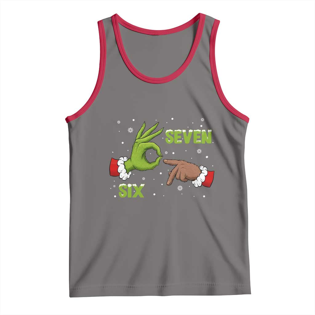 Funny Green And Bigfoot Six Seven Meme Tank Top Christmas Trend Gift - Wonder Print Shop