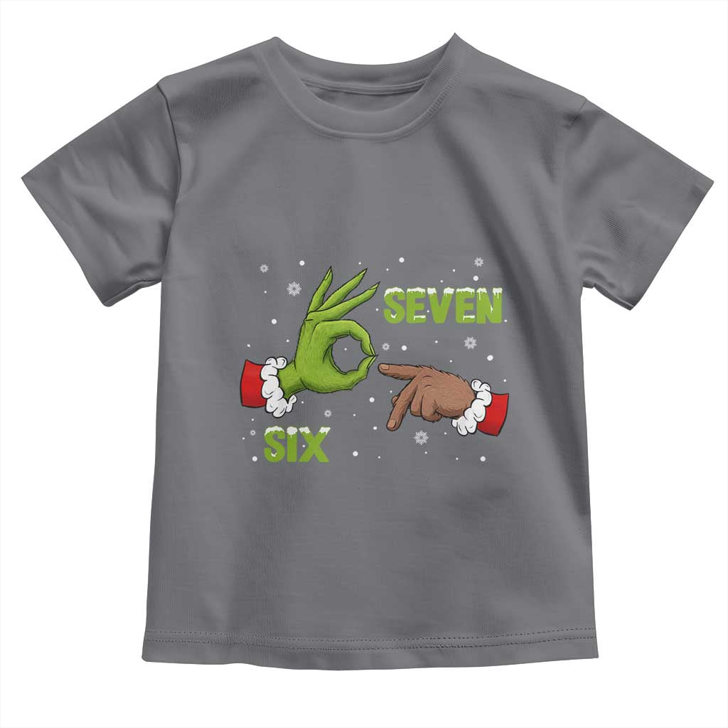 Funny Green And Bigfoot Six Seven Meme Toddler T Shirt Christmas Trend Gift - Wonder Print Shop